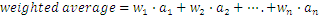 Media ponderada= 1/2∙9+1/10∙8+3/10∙8,5+1/10∙7,75=⋯=8,625